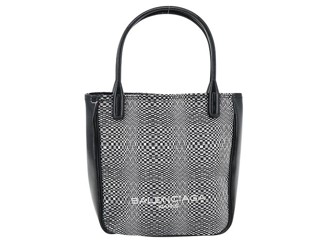 BALENCIAGA Handtasche Canvas Grau Silber Auth BA12932 Braun - Ansicht 13