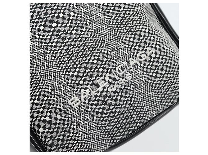 BALENCIAGA Handtasche Canvas Grau Silber Auth BA12932 Braun - Ansicht 17