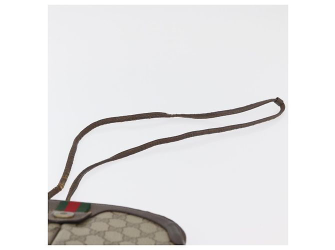 Borsa Sherry Line GG Supreme Web di GUCCI in PVC beige e oro 904 02 047 Auth 180234 D'oro - vista 14