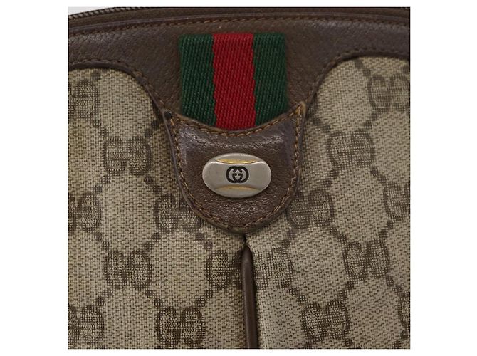 Borsa Sherry Line GG Supreme Web di GUCCI in PVC beige e oro 904 02 047 Auth 180234 D'oro - vista 20