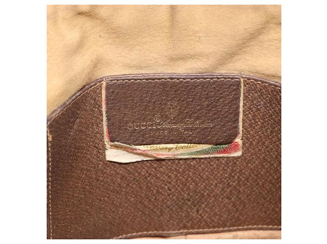 Borsa Sherry Line GG Supreme Web di GUCCI in PVC beige e oro 904 02 047 Auth 180234 D'oro - vista 21