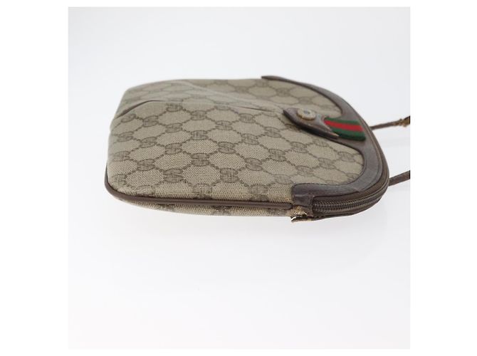 Borsa Sherry Line GG Supreme Web di GUCCI in PVC beige e oro 904 02 047 Auth 180234 D'oro - vista 3