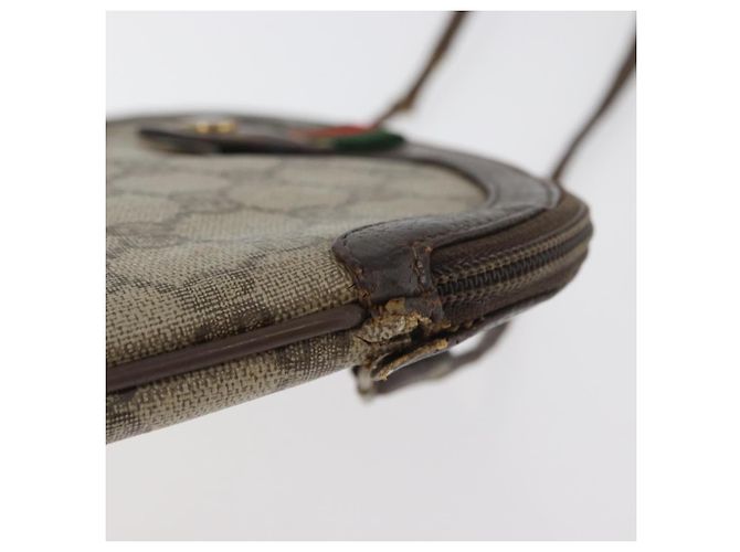 Borsa Sherry Line GG Supreme Web di GUCCI in PVC beige e oro 904 02 047 Auth 180234 D'oro - vista 4