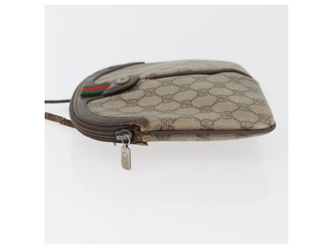 Borsa Sherry Line GG Supreme Web di GUCCI in PVC beige e oro 904 02 047 Auth 180234 D'oro - vista 5