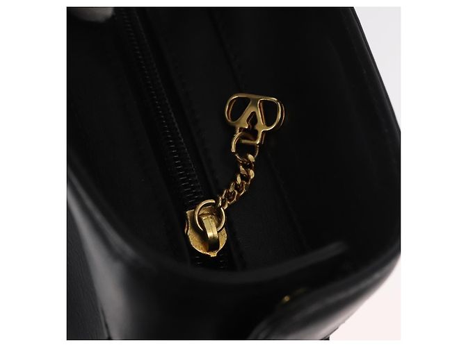 Borsa a mano VALENTINO in pelle nera e oro Auth BA12733A Nero D'oro - vista 10