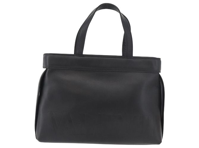 Borsa a mano VALENTINO in pelle nera e oro Auth BA12733A Nero D'oro - vista 13