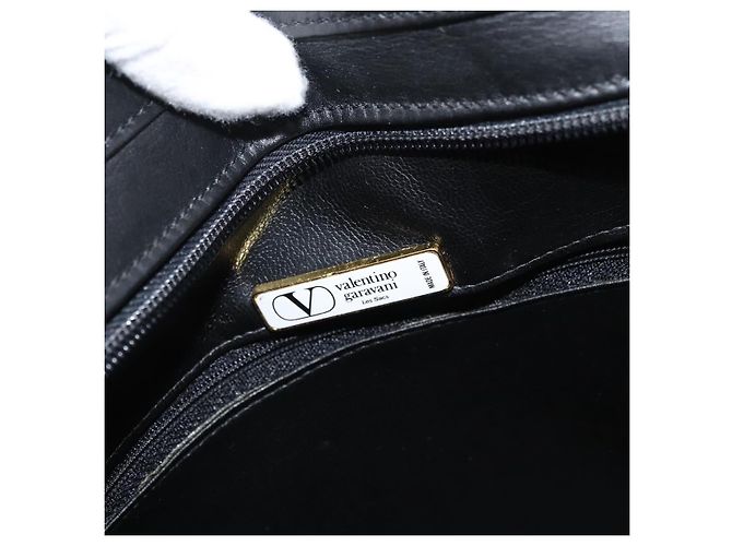 Borsa a mano VALENTINO in pelle nera e oro Auth BA12733A Nero D'oro - vista 17