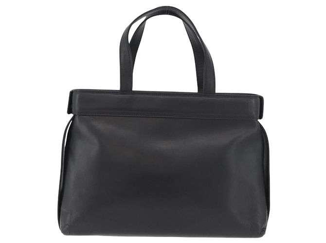 Borsa a mano VALENTINO in pelle nera e oro Auth BA12733A Nero D'oro - vista 2