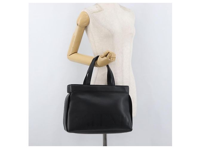 Borsa a mano VALENTINO in pelle nera e oro Auth BA12733A Nero D'oro - vista 22