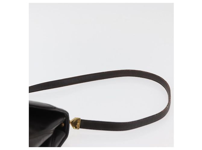Borsa Christian Dior in pelle di vitello 2way Marrone scuro Oro Auth 180355 D'oro - vista 15