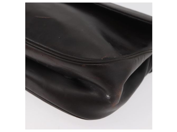 Borsa Christian Dior in pelle di vitello 2way Marrone scuro Oro Auth 180355 D'oro - vista 16