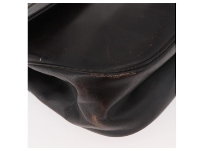 Borsa Christian Dior in pelle di vitello 2way Marrone scuro Oro Auth 180355 D'oro - vista 9