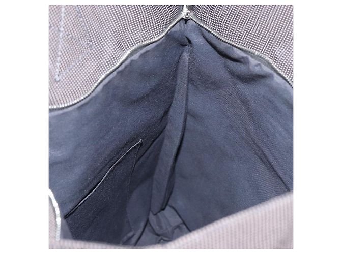 Hermès Borsa Tote HERMES Her Line in tela grigio argento Auth BA12646A Marrone - vista 20