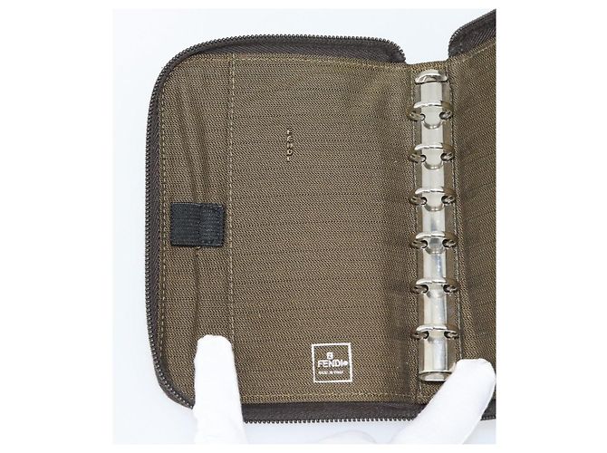 FENDI Zucca Canvas Day Planner Cover Brown Black Auth 181513A - view 17