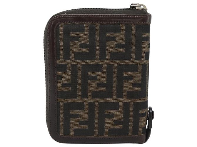 FENDI Zucca Canvas Day Planner Cover Brown Black Auth 181513A - view 2