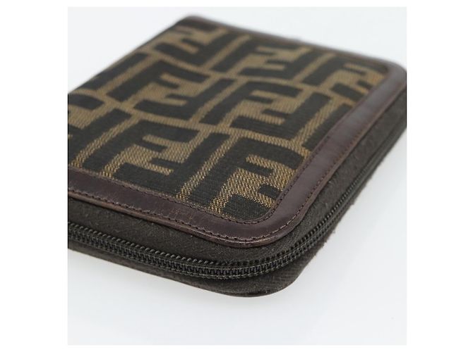 FENDI Zucca Canvas Day Planner Cover Brown Black Auth 181513A - view 7
