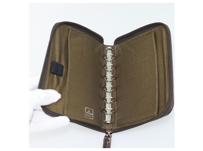 FENDI Zucca Canvas Day Planner Cover Brown Black Auth 181513A - view 9