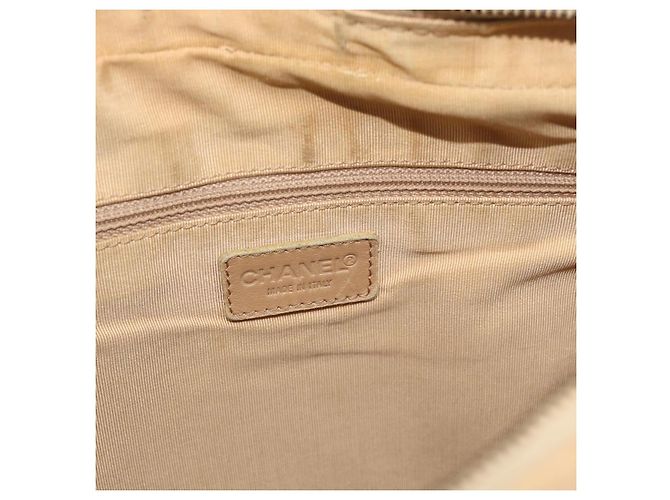 CHANEL Wild Stitch Tote Bag Leder Beige CC Auth 180632 - Ansicht 19
