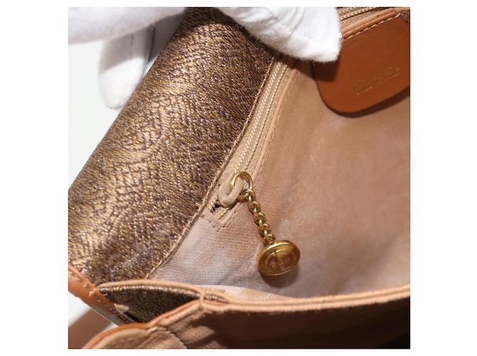 Bolso de Hombro GUCCI Lona Beige Oro 001 46 0712 Auth 180722 Dorado - vista 20