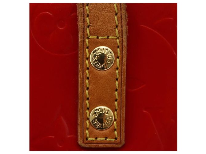 LOUIS VUITTON Bolso Monogram Vernis Reade MM Rojo Rouge M91086 LV Auth BA12808 Roja - vista 10
