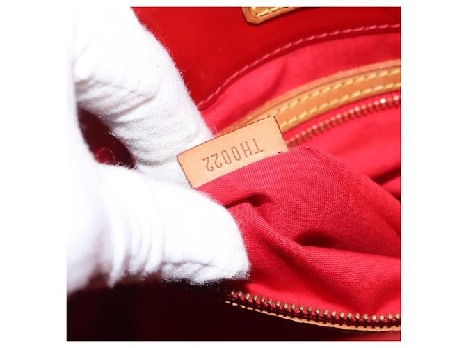 LOUIS VUITTON Bolso Monogram Vernis Reade MM Rojo Rouge M91086 LV Auth BA12808 Roja - vista 12