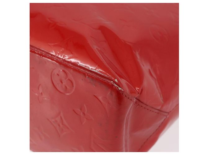 LOUIS VUITTON Bolso Monogram Vernis Reade MM Rojo Rouge M91086 LV Auth BA12808 Roja - vista 16
