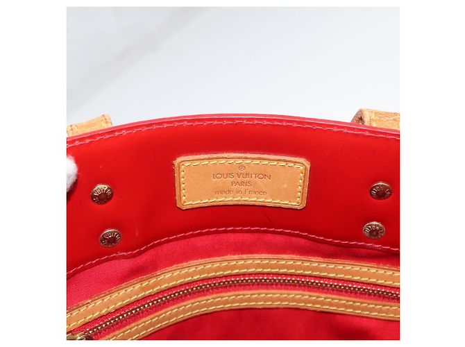 LOUIS VUITTON Bolso Monogram Vernis Reade MM Rojo Rouge M91086 LV Auth BA12808 Roja - vista 17
