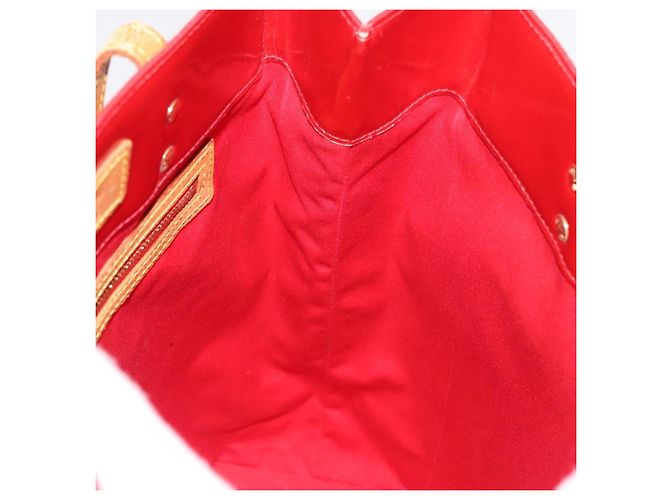 LOUIS VUITTON Bolso Monogram Vernis Reade MM Rojo Rouge M91086 LV Auth BA12808 Roja - vista 18