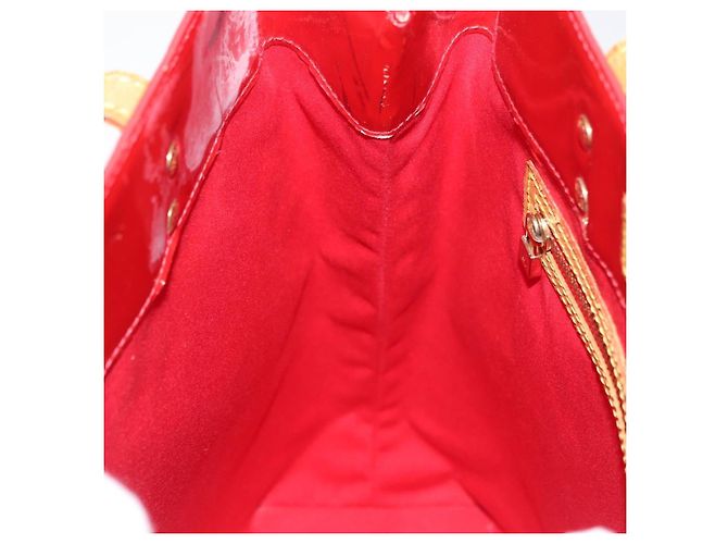 LOUIS VUITTON Bolso Monogram Vernis Reade MM Rojo Rouge M91086 LV Auth BA12808 Roja - vista 19