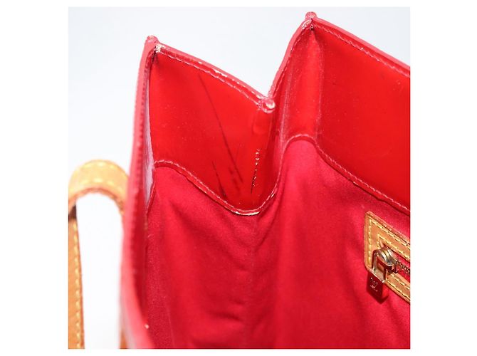 LOUIS VUITTON Bolso Monogram Vernis Reade MM Rojo Rouge M91086 LV Auth BA12808 Roja - vista 20