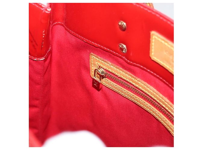 LOUIS VUITTON Bolso Monogram Vernis Reade MM Rojo Rouge M91086 LV Auth BA12808 Roja - vista 21