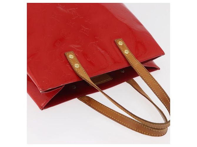 LOUIS VUITTON Bolso Monogram Vernis Reade MM Rojo Rouge M91086 LV Auth BA12808 Roja - vista 6