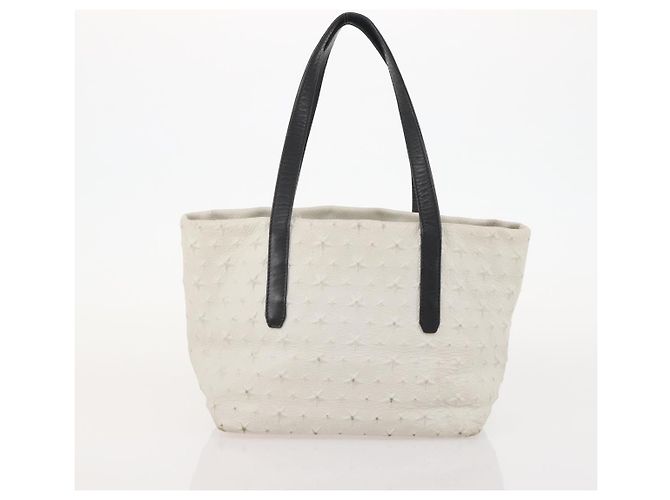 Borsa Jimmy Choo in Pelle 2 Set Nero Bianco Auth BA12856 - vista 11