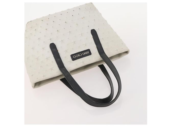 Borsa Jimmy Choo in Pelle 2 Set Nero Bianco Auth BA12856 - vista 13