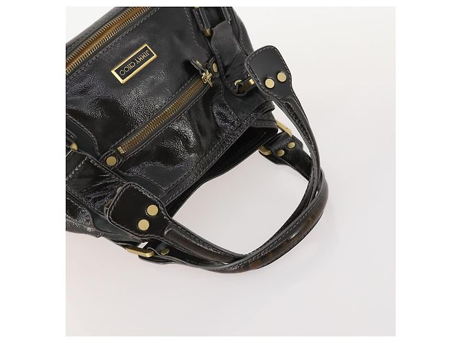 Borsa Jimmy Choo in Pelle 2 Set Nero Bianco Auth BA12856 - vista 5