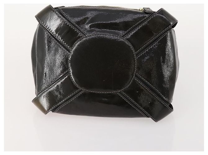 Borsa Jimmy Choo in Pelle 2 Set Nero Bianco Auth BA12856 - vista 7