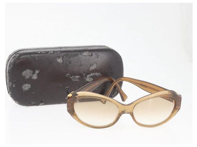 Occhiali da sole LOUIS VUITTON Supsongron plastica Marrone Z0094E LV Auth bs35214 - vista 12