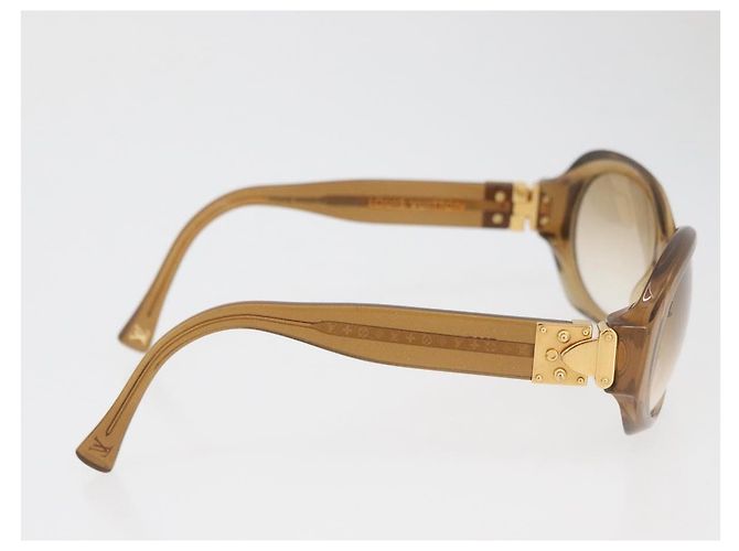 Occhiali da sole LOUIS VUITTON Supsongron plastica Marrone Z0094E LV Auth bs35214 - vista 6