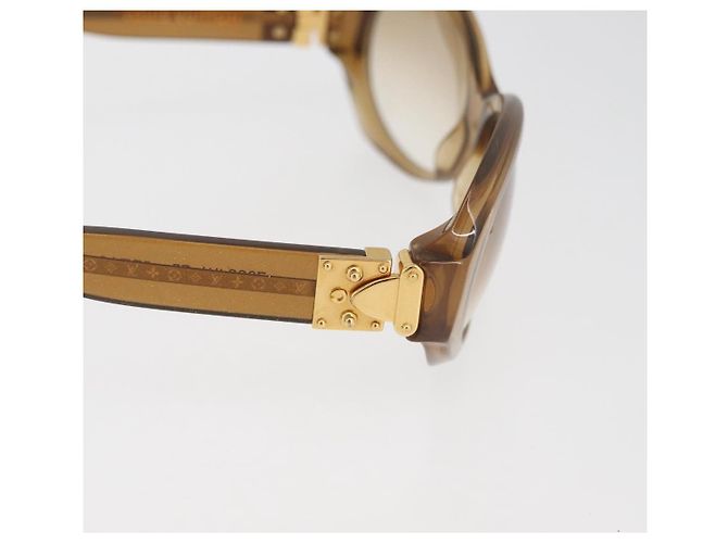 Occhiali da sole LOUIS VUITTON Supsongron plastica Marrone Z0094E LV Auth bs35214 - vista 7