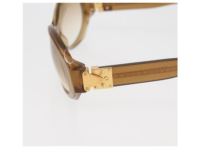 Occhiali da sole LOUIS VUITTON Supsongron plastica Marrone Z0094E LV Auth bs35214 - vista 9