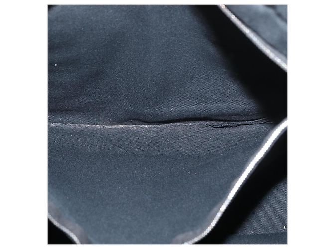 Hermès HERMES Fourre Tout MM Tote Bag cotone Nero Argento Auth BA12637 - vista 21
