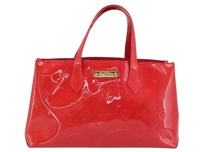 LOUIS VUITTON Borsa Monogram Vernis Wilshire PM Rose Pop M93643 Auth 180764A Rosa - vista 13