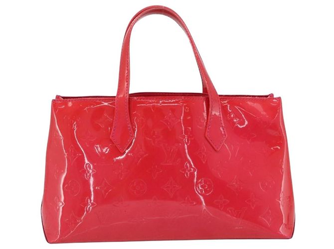 LOUIS VUITTON Borsa Monogram Vernis Wilshire PM Rose Pop M93643 Auth 180764A Rosa - vista 2