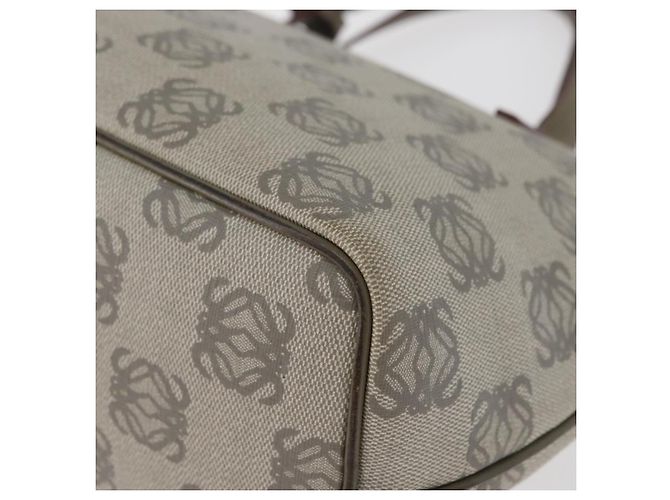 Borsa LOEWE Anagram in PVC Oro Grigio Auth bs35243 Marrone D'oro - vista 15