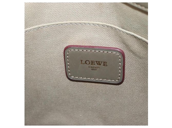 Borsa LOEWE Anagram in PVC Oro Grigio Auth bs35243 Marrone D'oro - vista 19