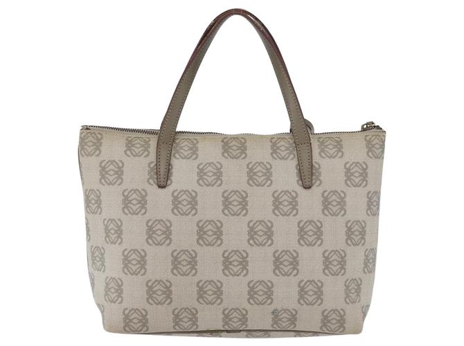 Borsa LOEWE Anagram in PVC Oro Grigio Auth bs35243 Marrone D'oro - vista 2