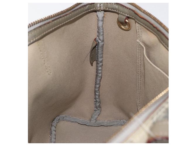 Borsa LOEWE Anagram in PVC Oro Grigio Auth bs35243 Marrone D'oro - vista 20