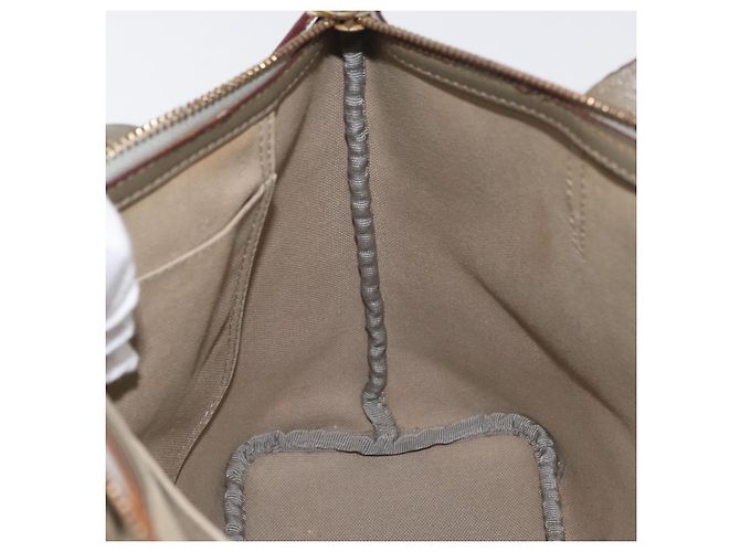 Borsa LOEWE Anagram in PVC Oro Grigio Auth bs35243 Marrone D'oro - vista 21