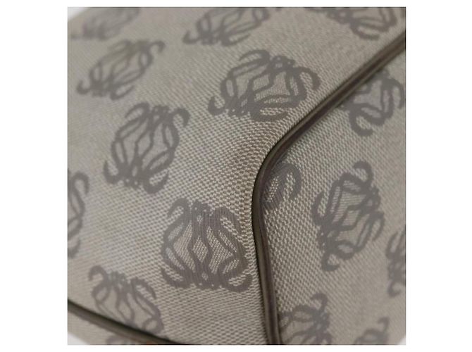 Borsa LOEWE Anagram in PVC Oro Grigio Auth bs35243 Marrone D'oro - vista 8