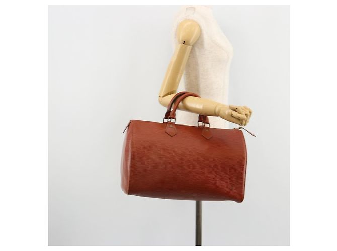 Borsa LOUIS VUITTON Epi Speedy 35 Marrone Kenya M42993 LV Auth 179737A - vista 22